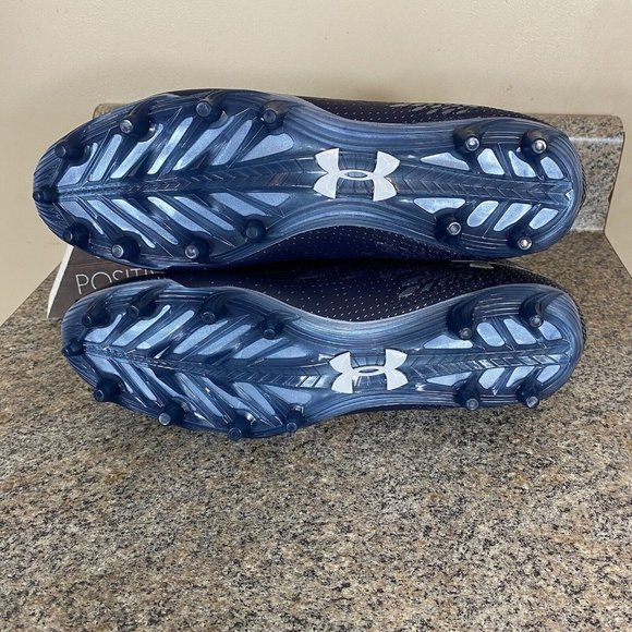 Under Armour Spotlight Mid 4D Foam Football Cleats Navy 3023963-106 Size 12.5 - Picture 7 of 8
